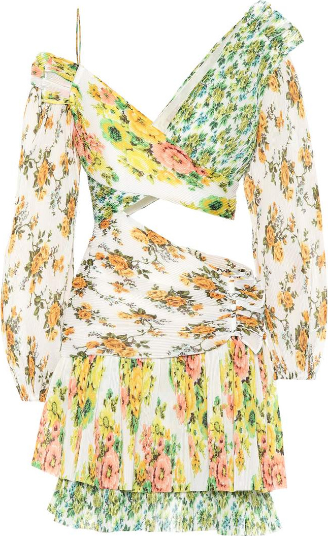 Zimmermann Golden Surfer plissé dress