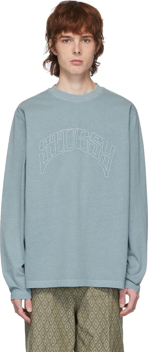 Stussy Blue Arch Long Sleeve T-Shirt