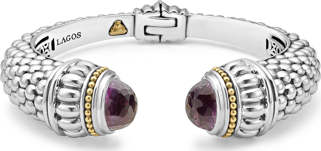 LAGOS Caviar XL Hinge Cuff Bracelet with Hematine