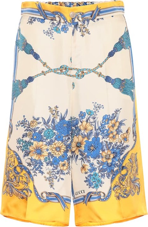 Gucci Printed silk shorts