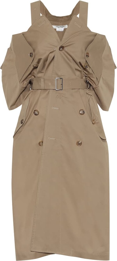 Junya Watanabe Cotton and linen trench midi dress