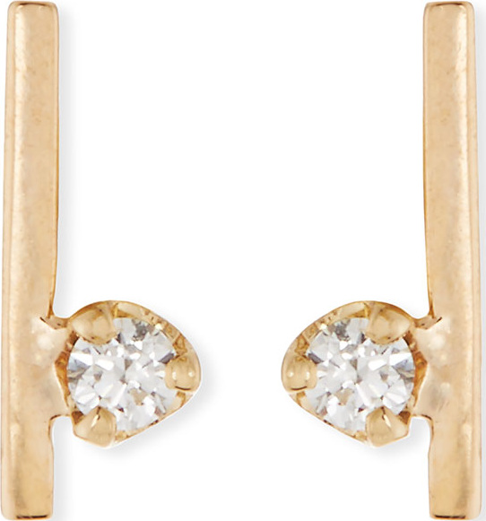 Zoe Chicco 14k Diamond Bar Stud Earrings