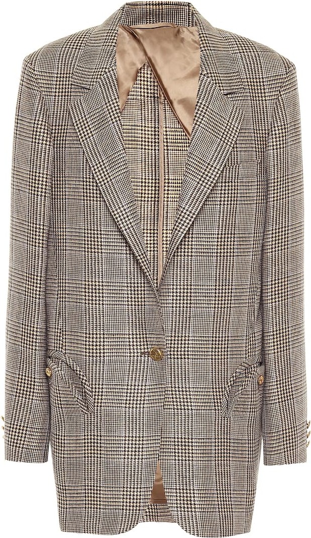 Blazé Milano Weekend checked linen and wool blazer