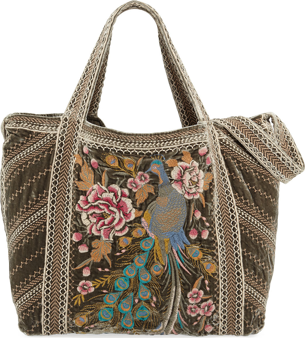 Johnny Was Quito Velvet Tote Bag