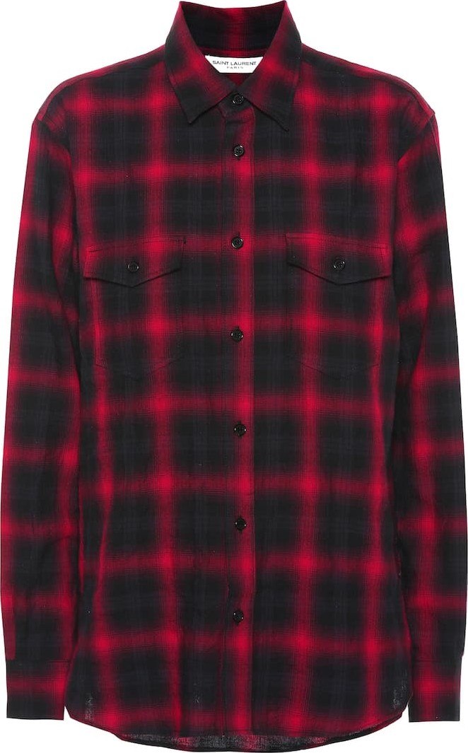 Saint Laurent Plaid cotton shirt