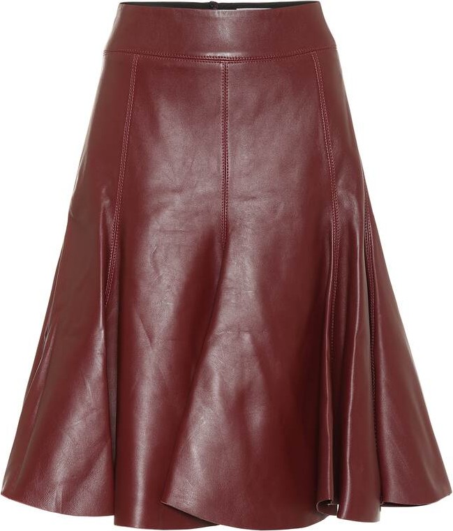 Dorothee Schumacher Modern Volumes leather midi skirt