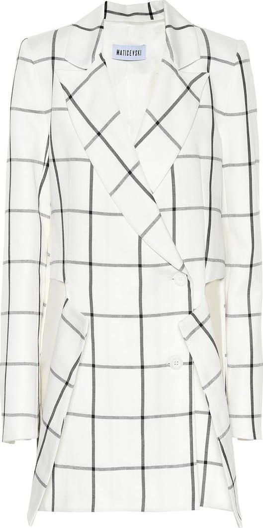 Maticevski Defiance checked herringbone blazer