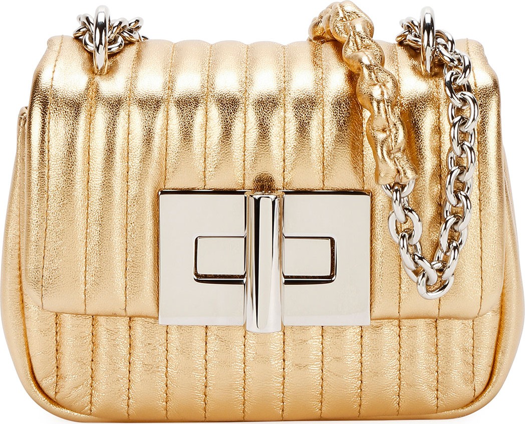 TOM FORD Natalia Mini Soft Metallic Leather Shoulder Bag