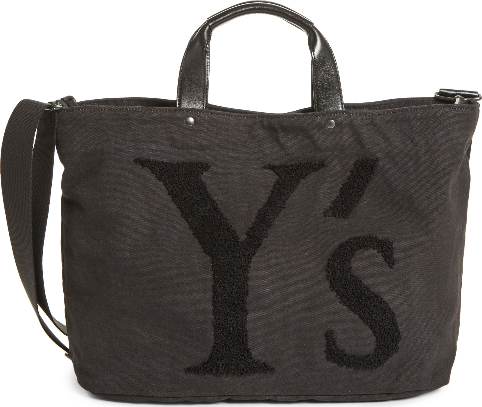 Y's By Yohji Yamamoto Ys by Yohji Yamamoto Embroidered Canvas Tote Bag
