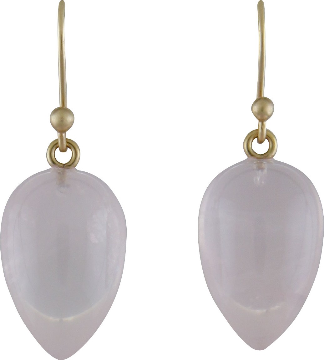 Ted Muehling Rose Quartz Acorn Earrings