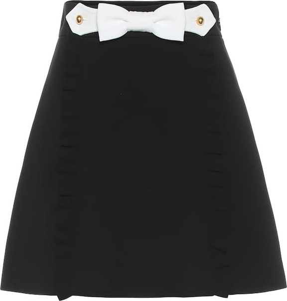 Miu Miu Embellished crêpe skirt