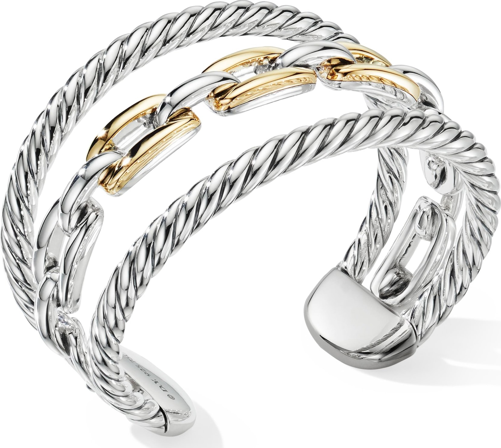 David Yurman Wellesley Link Multistack Bracelet with 18K Gold