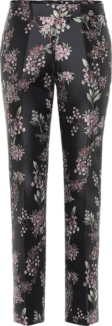 Giambattista Valli Floral jacquard straight pants