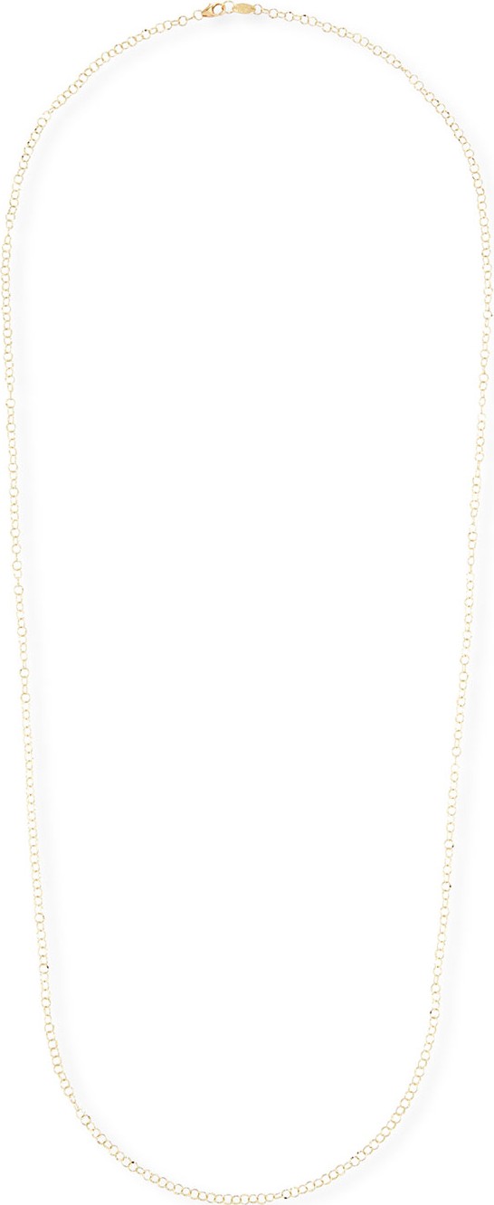 Jude Frances 18k Gold Hammered Circle Chain Necklace, 36"L