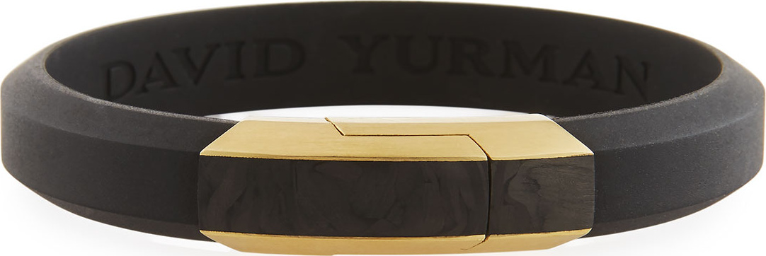 David Yurman Men's Carbon & 18k Gold I.D. Bracelet