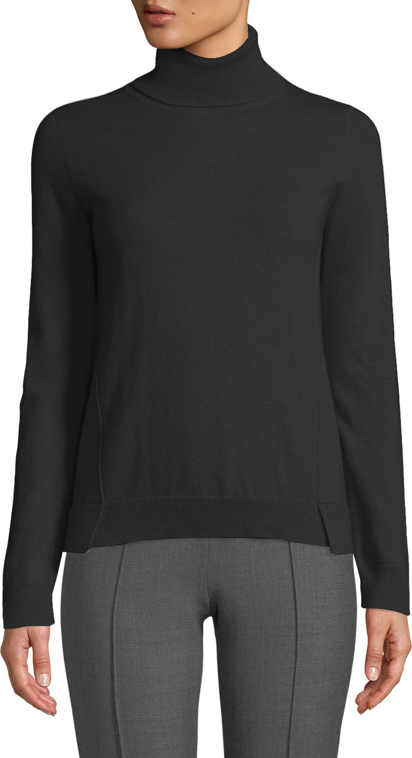 Agnona Eternals 12-GG Cashmere Geo-Slit Turtleneck Sweater