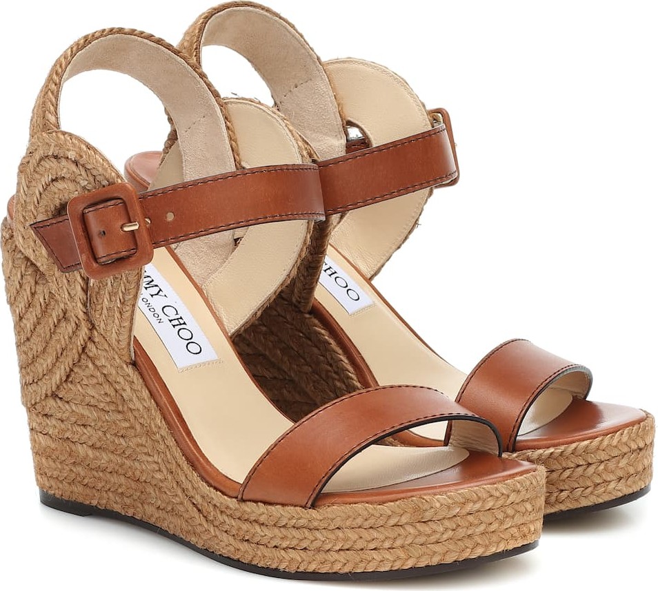 Jimmy Choo Delphi 100 espadrille wedge sandals