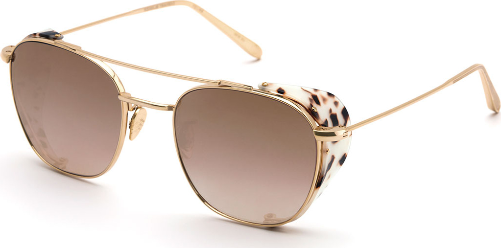 KREWE Earhart Blinker Mirrored Aviator Sunglasses w/ Side Blinders