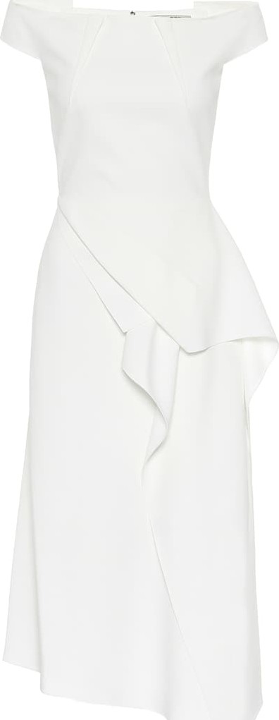 Roland Mouret Arch off-the-shoulder midi dress