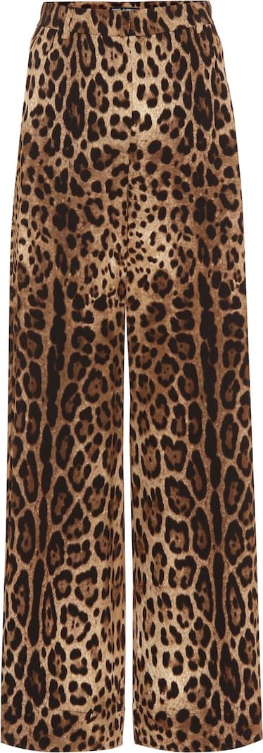 Dolce & Gabbana Leopard print crêpe pants