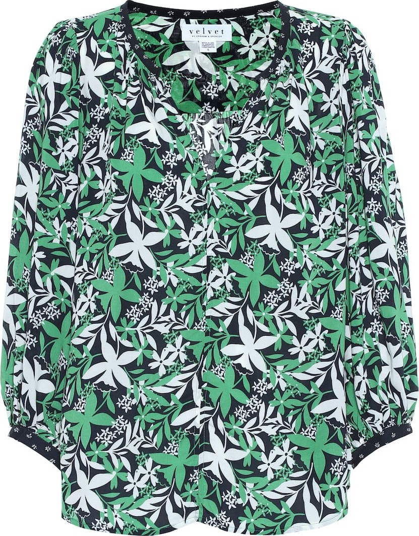 Velvet By Graham & Spencer Sterling floral blouse