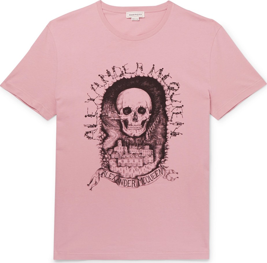 Alexander McQueen Slim-Fit Printed Organic Cotton-Jersey T-Shirt