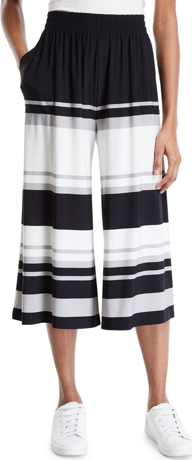 Norma Kamali Cropped Boyfriend Elephant Pants