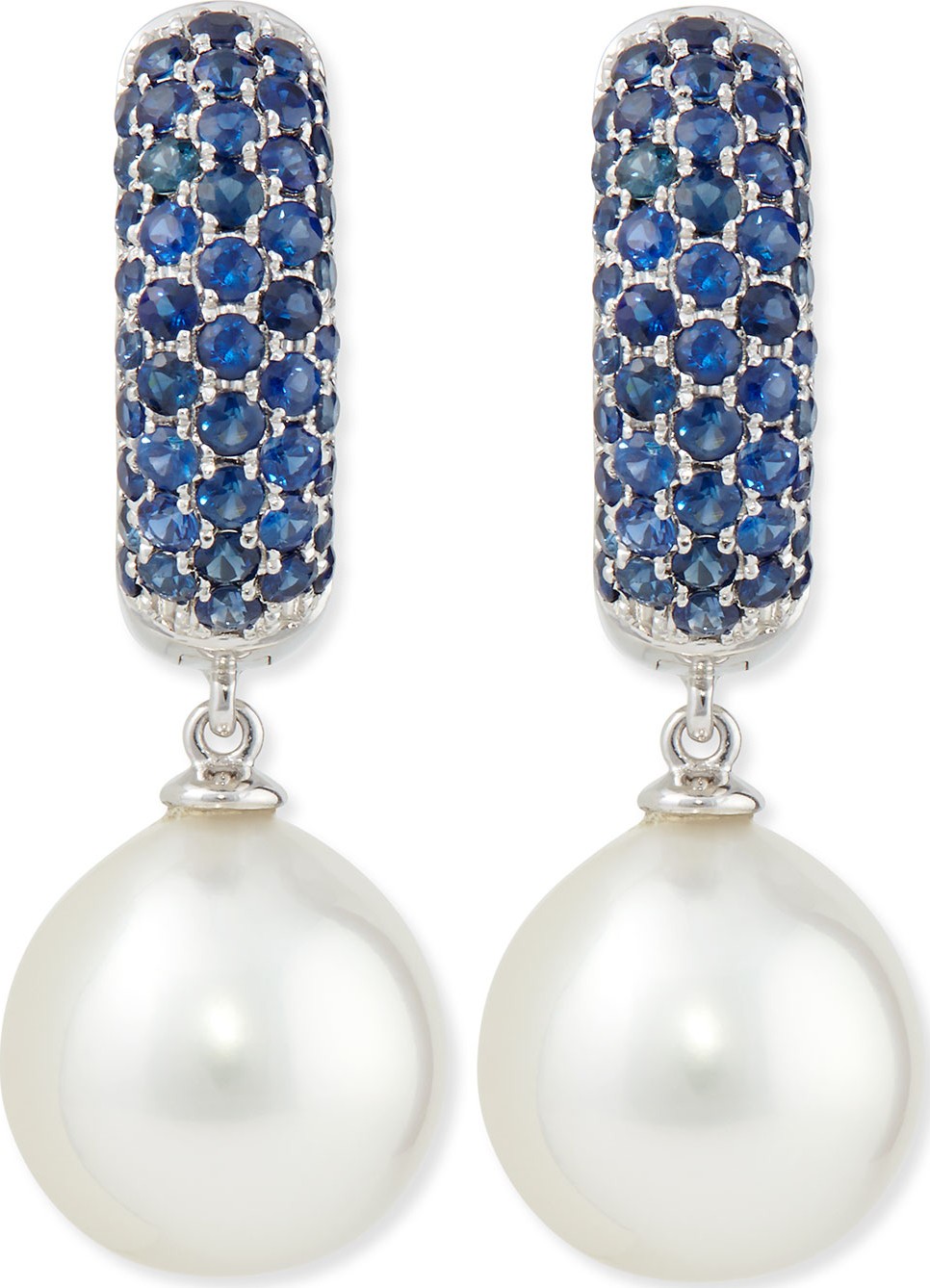 Belpearl Aura Tanzanite & White Pearl Earrings