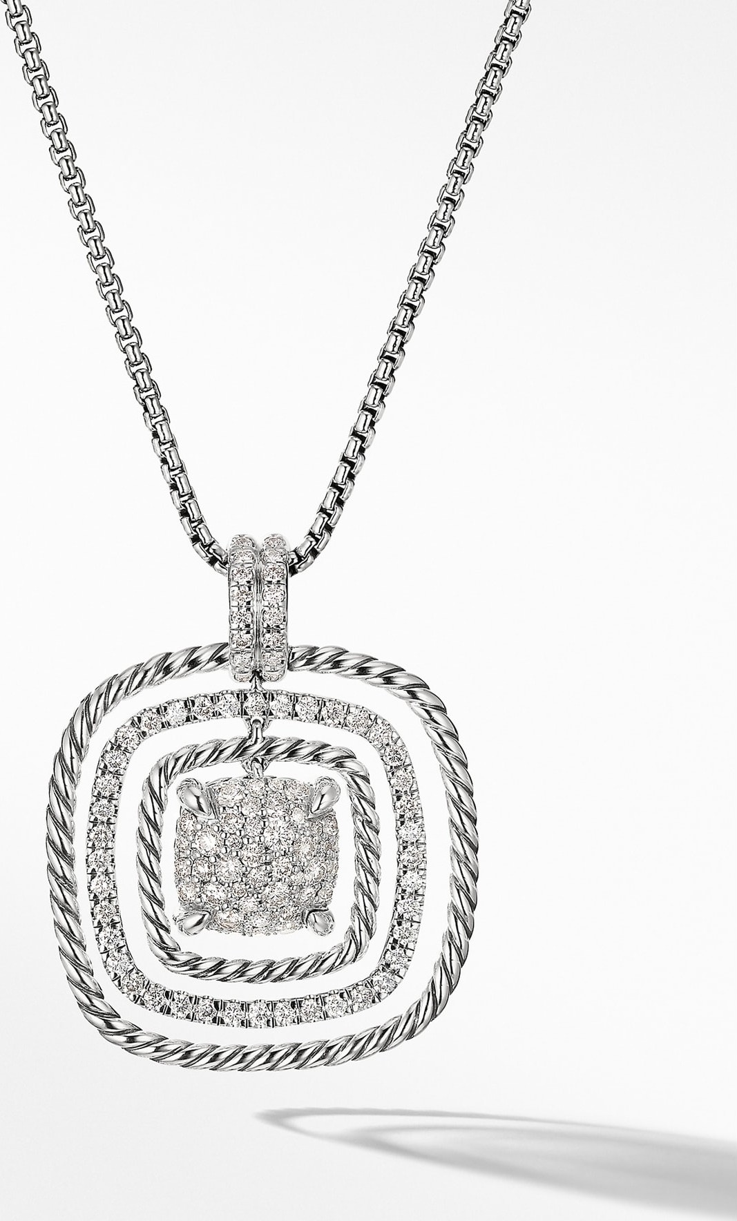 David Yurman Chatelaine Pavé Pendant Necklace