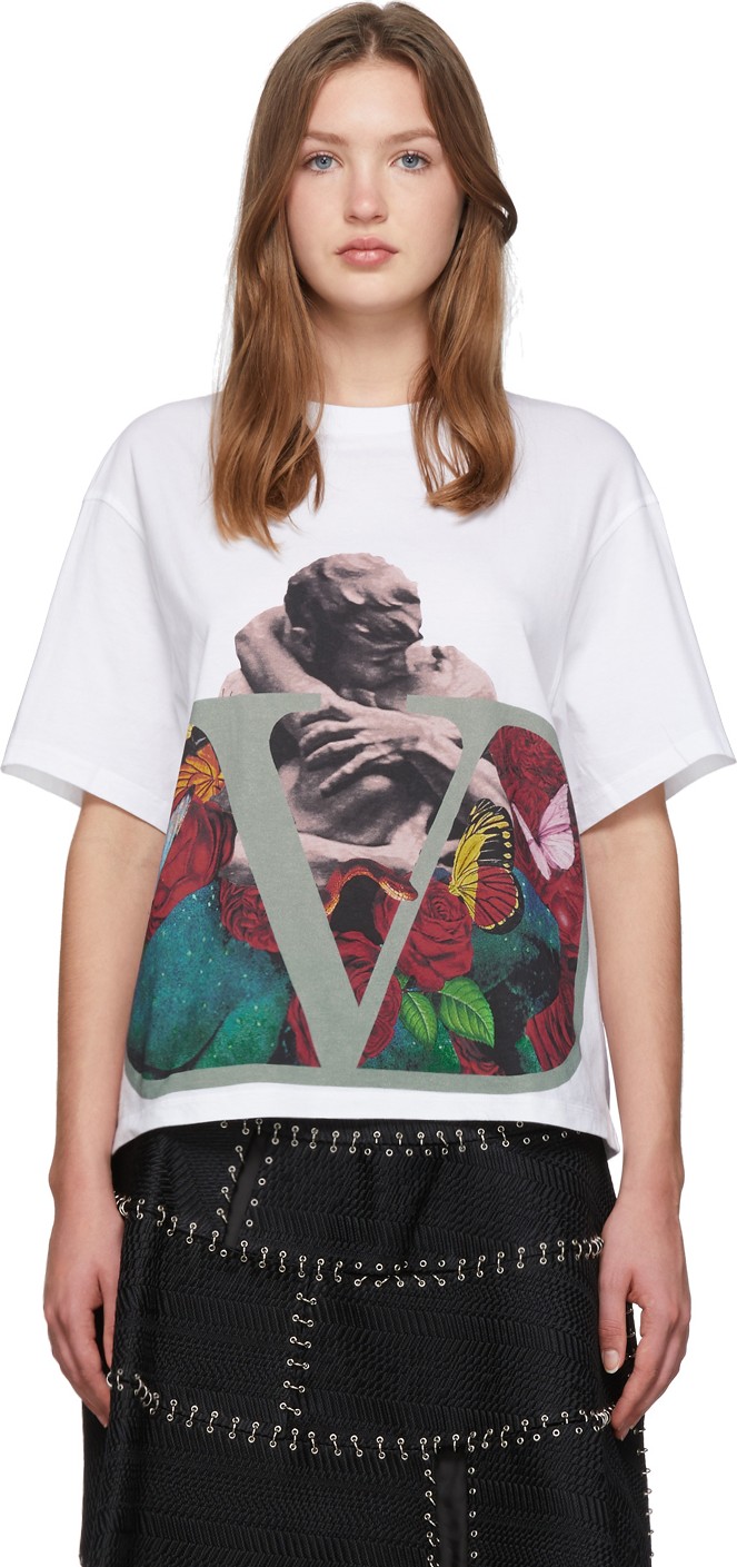 Valentino White Undercover Edition V Lovers T-Shirt
