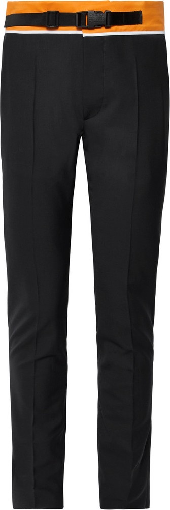 Maison Margiela Slim-Fit Tapered Shell-Trimmed Woven Trousers