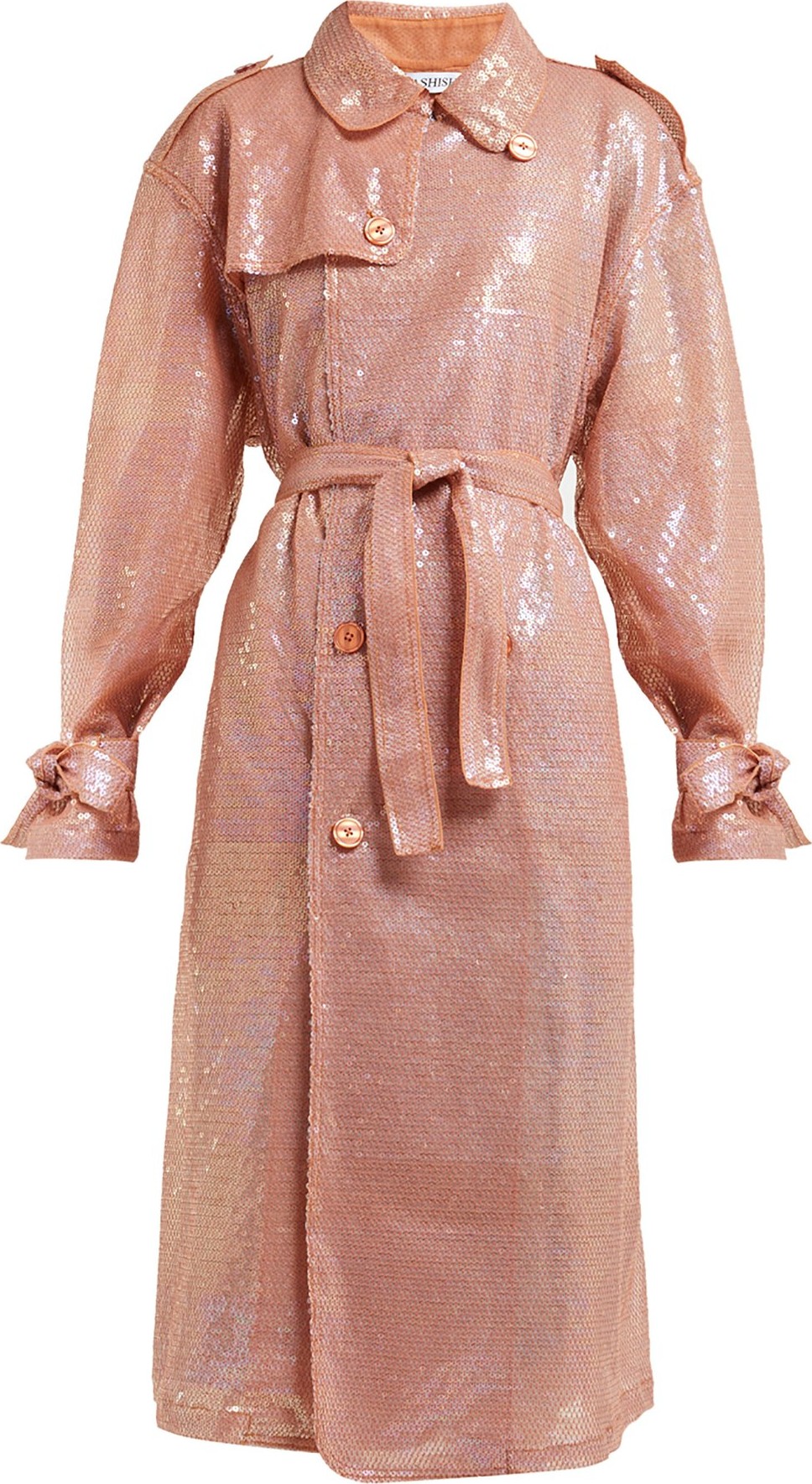 ASHISH Sequinned double-breasted trench coat