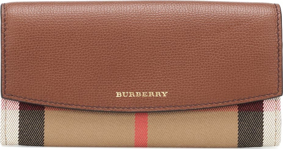 Burberry London England House Check and leather wallet