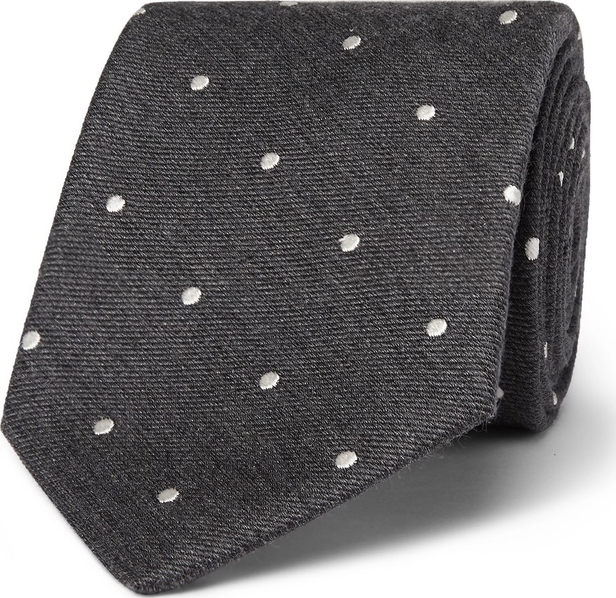 Paul Smith 8cm Polka-Dot Silk and Wool-Blend Tie