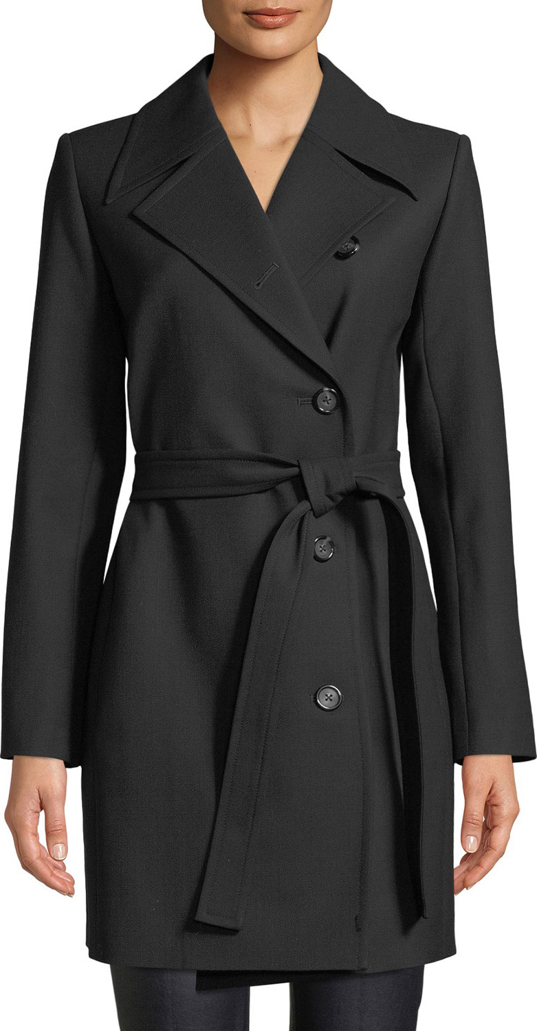 Helmut Lang Double-Breasted Wool Trench Coat