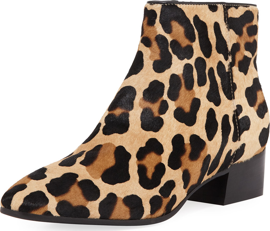 Aquatalia Fuoco Leopard-Print Booties