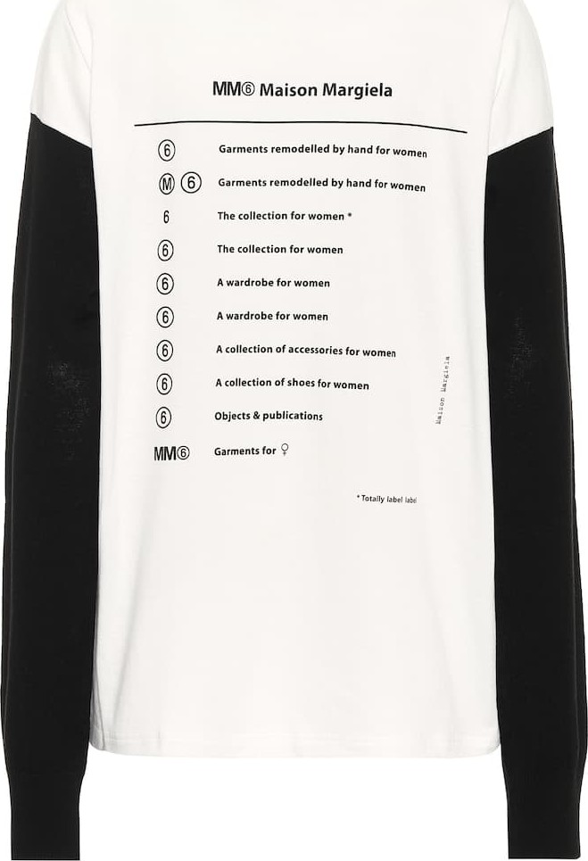 MM6 Maison Margiela Printed cotton and wool top