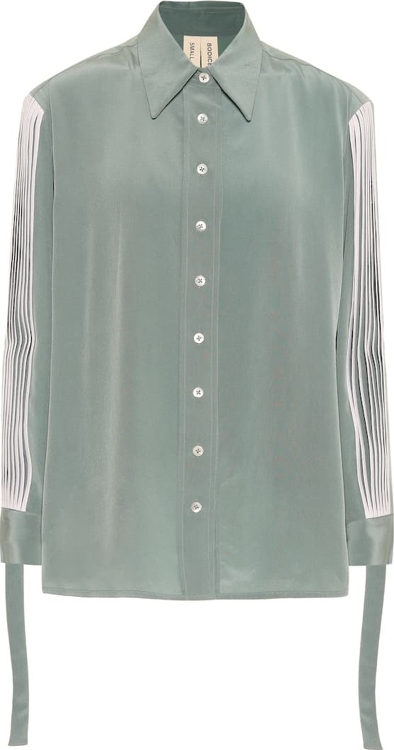 Bodice Studio Pleated silk shirt