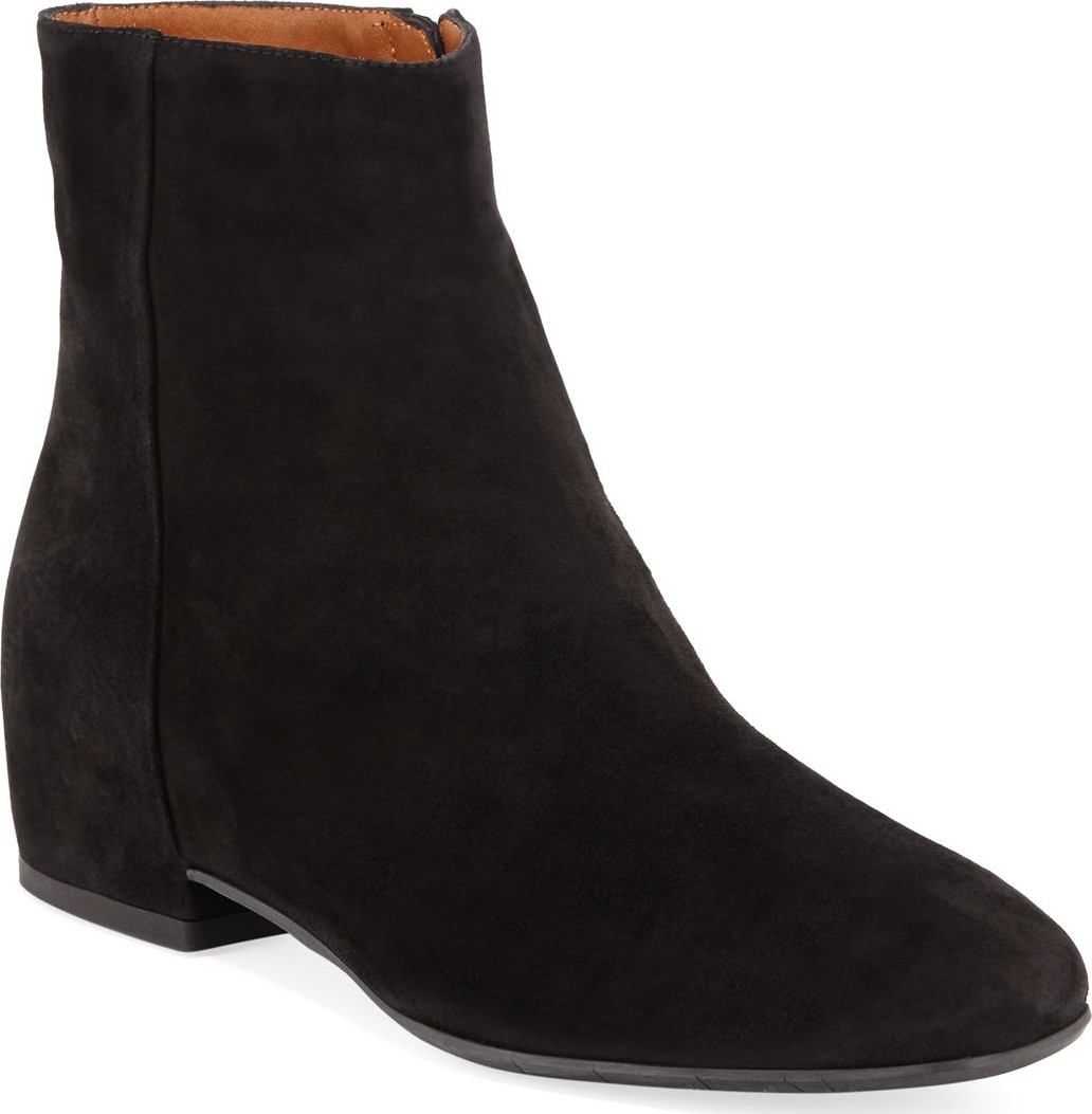 Aquatalia Ulyssa Waterproof Suede Ankle Boots with Hidden Wedge