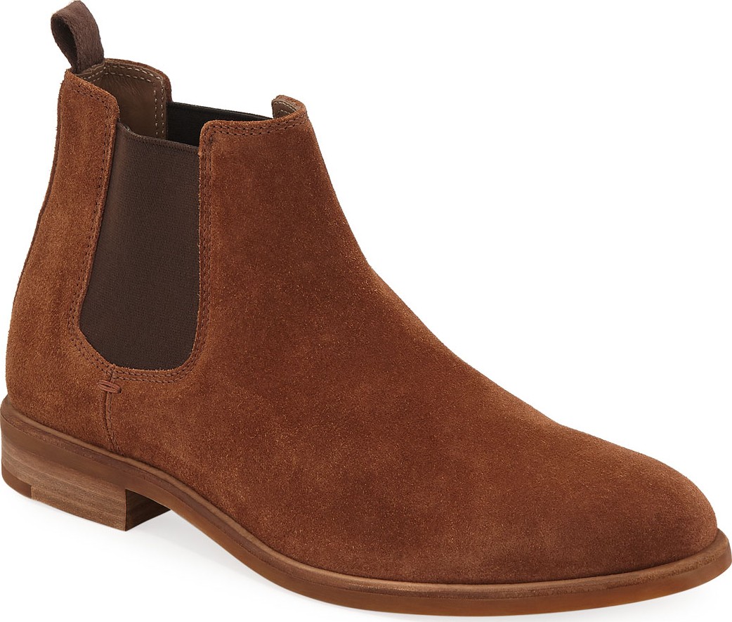 Brunello Cucinelli Men's Suede Chelsea Dress Boots
