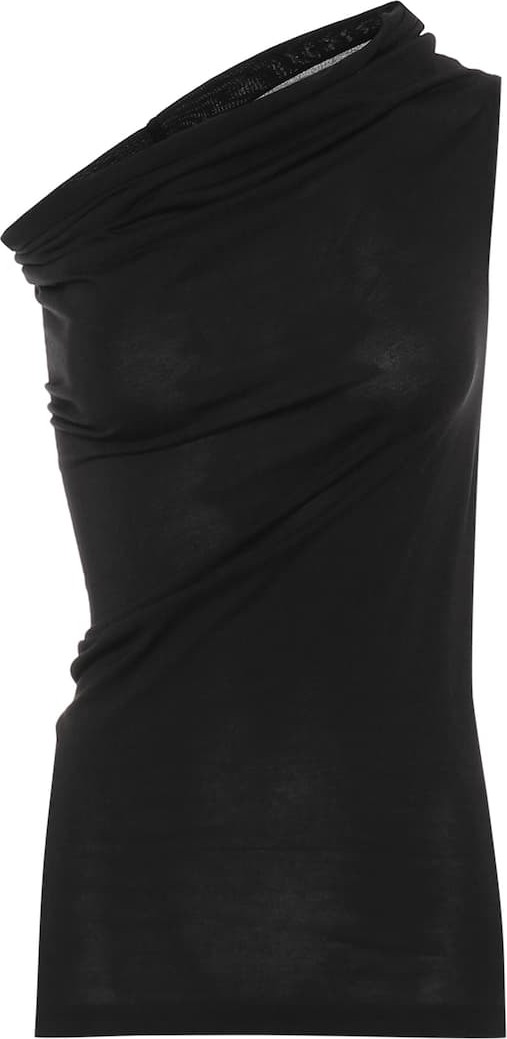Rick Owens Lillies cotton-blend one-shoulder top