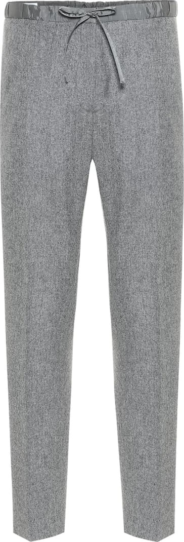 Jil Sander High-rise straight wool-blend pants