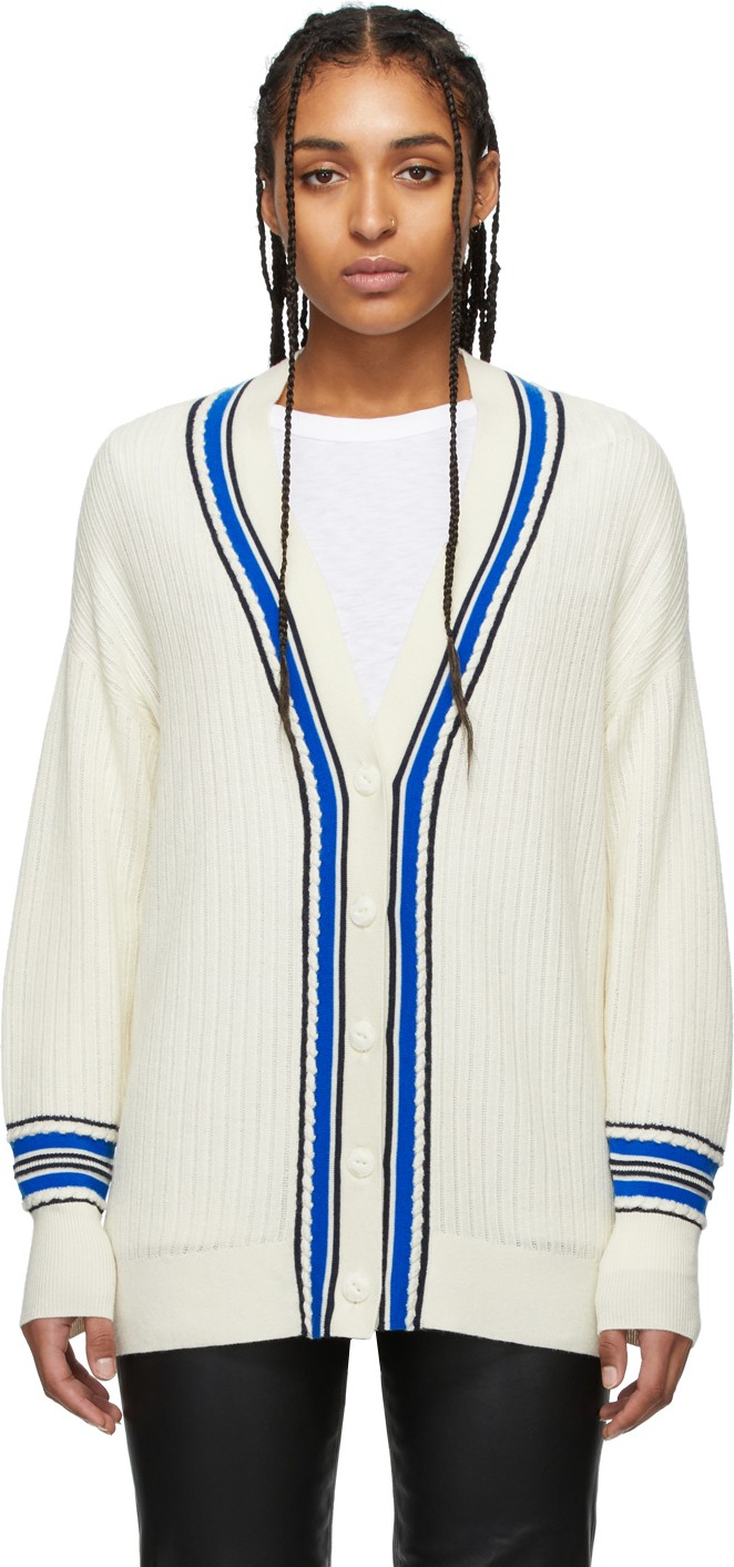 Rag & Bone Off-White Merino Dianna Cardigan Rag & Bone Off-White Merino Dianna Cardigan