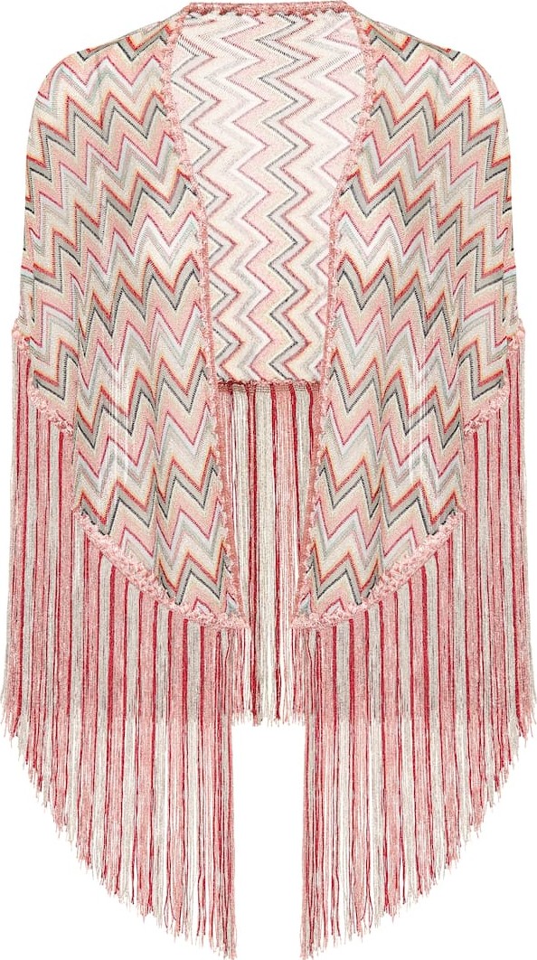 Missoni Fringed knitted shawl