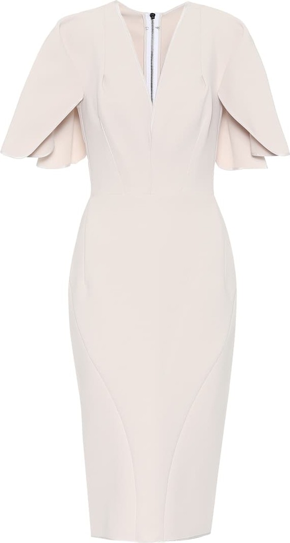 Maticevski Vowed Plunge crêpe midi dress