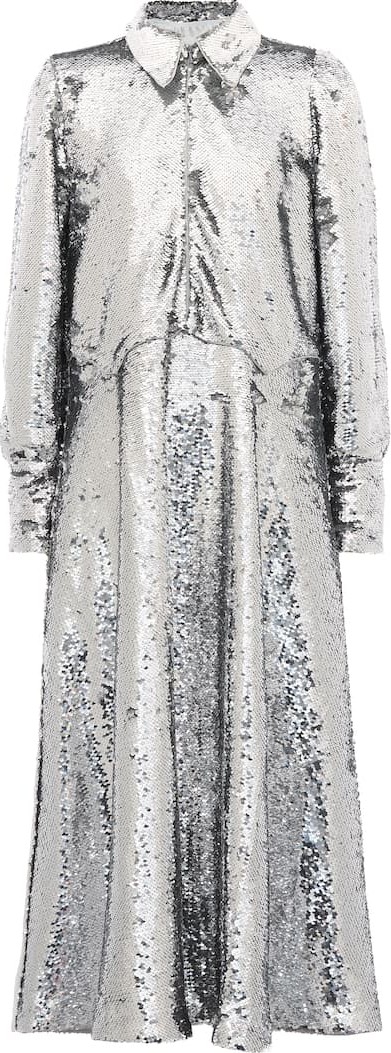 Ganni Sequined midi dress