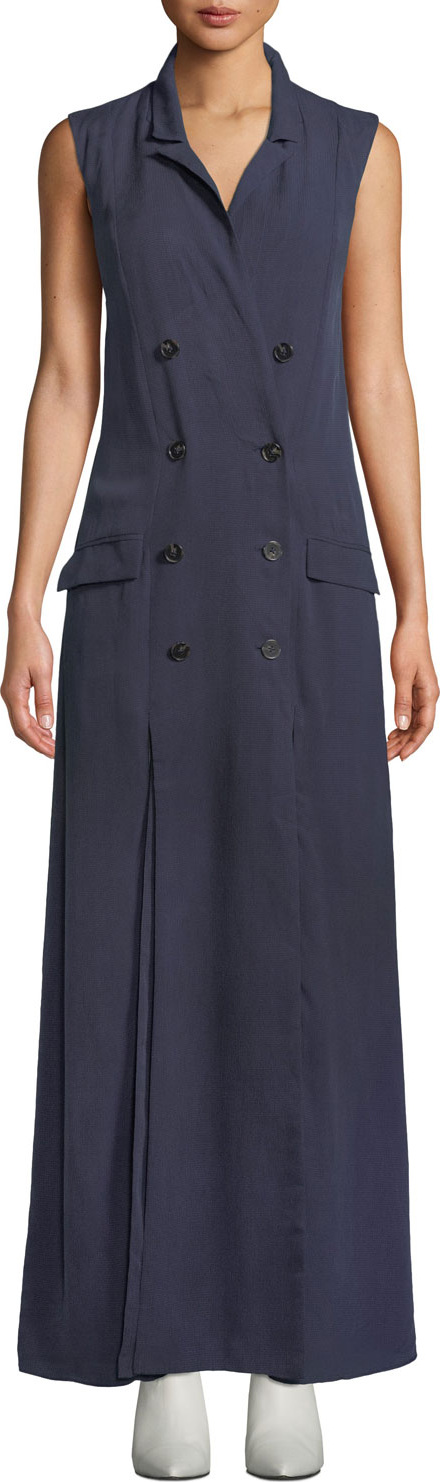 Fame and Partners The Thurman Long Sleeveless Double-Breasted Dress