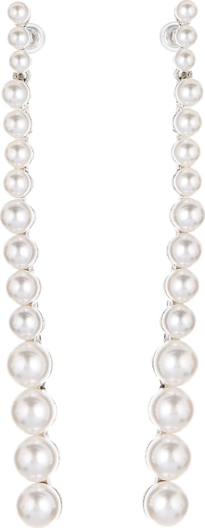 Oscar De La Renta Imitation Pearl Linear Earrings