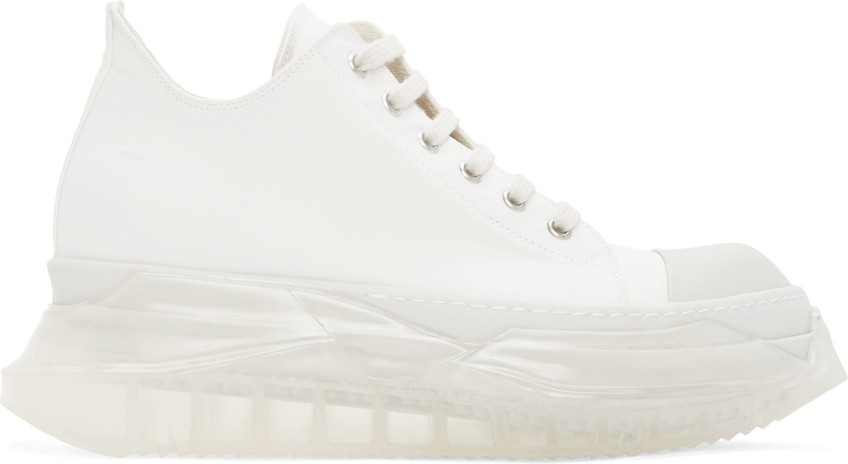 Rick Owens DRKSHDW White Abstract Sneakers