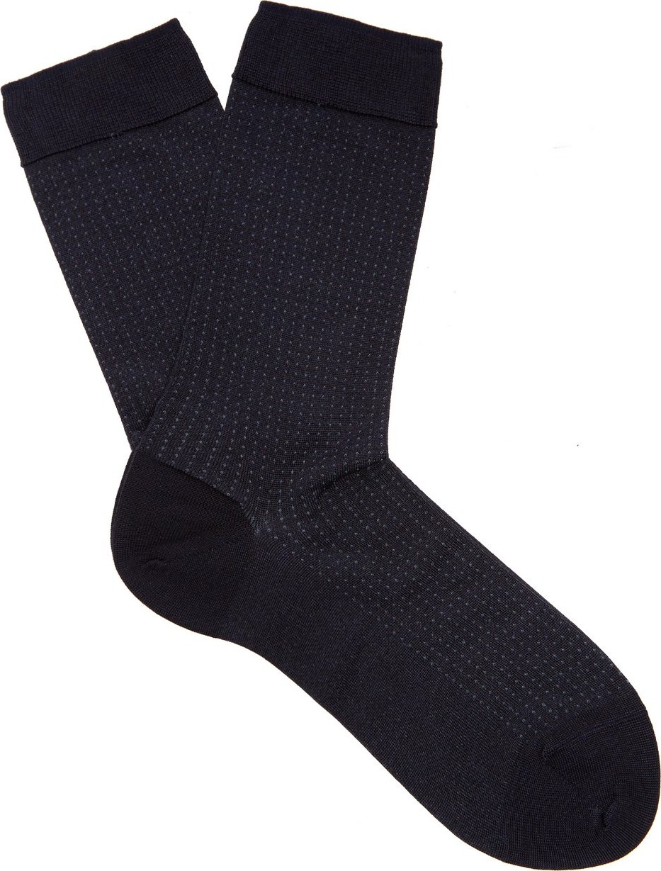 Falke Polka-dot silk-blend socks